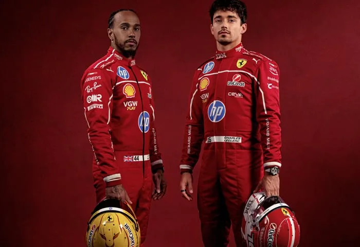 Lewis Hamilton y Charles Leclerc para Ferrari