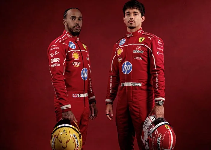 Lewis Hamilton y Charles Leclerc para Ferrari