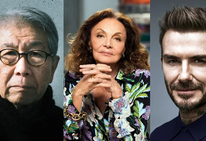 David Beckham, Diane von Fürstenberg y Riken Yamamoto