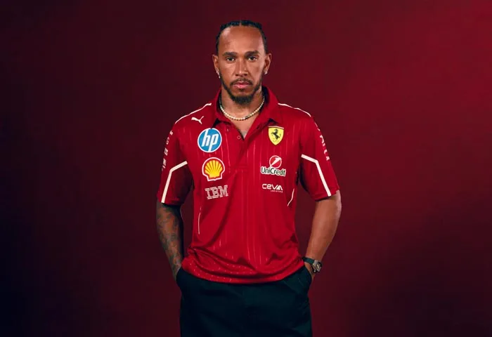 Puma mostró la nueva indumentaria de Scuderia Ferrari con Lewis Hamilton