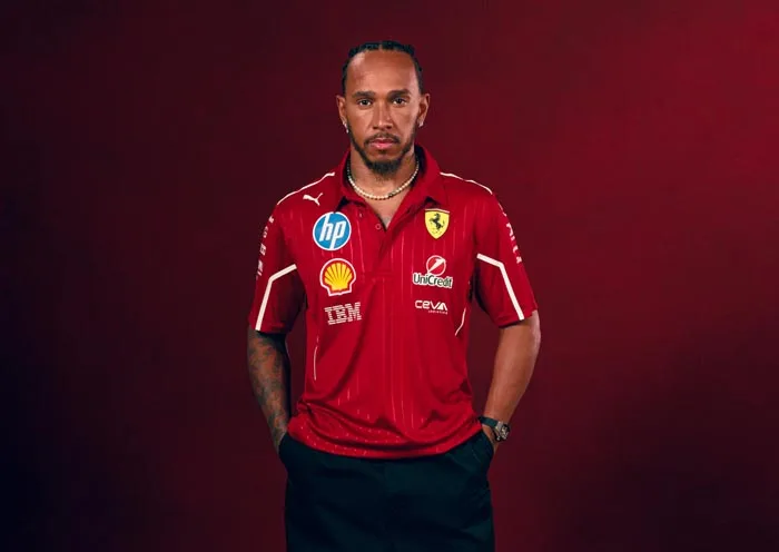 Puma mostró la nueva indumentaria de Scuderia Ferrari con Lewis Hamilton
